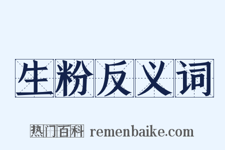 生粉反义词是什么意思的图片